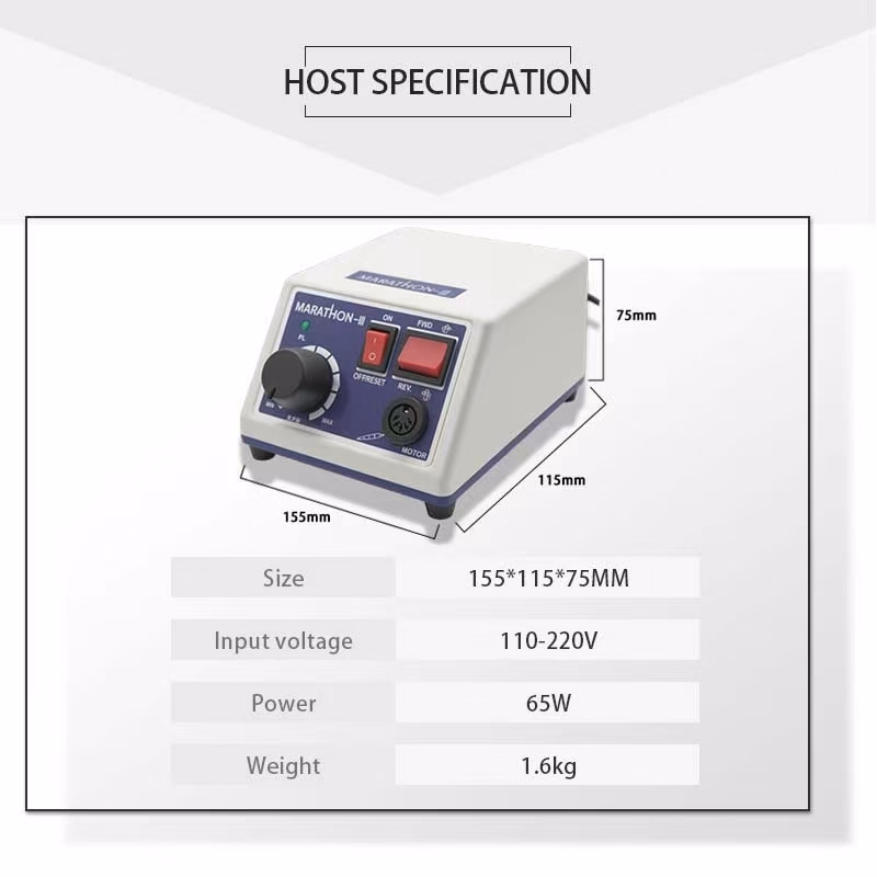 Electric Champion N3+Sh37ln Handle 45000rpm Nail Polishing Machine Dental Lab Micro Motor