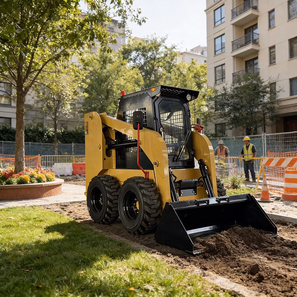 Brand New Cdm315t 1ton Mini Crawler Skid Steer Front Loader Earth-Moving Machinery 1 Year Warranty S