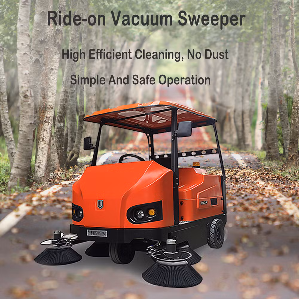 China Manufacturer Industrial Scenic Area Runway Floor Cleaning Machine Street Road Ride-on Electric
